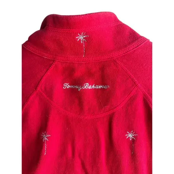 Tommy Bahama Women's Embroidered Mazua Palm Aruba Front Zip Jacket Rec Size S/P - Picture 7 of 8